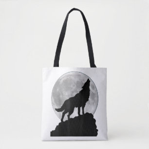 Wolf im Mondlicht T-Shirt - Cooler Vollhund wie Tasche