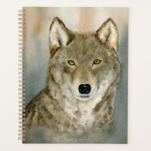 Wolf im Nebel-Wasserfarbenplaner