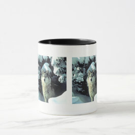 Wolf im Schnee Tasse