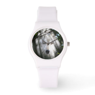 Wolf im Sonnenlicht Armbanduhr