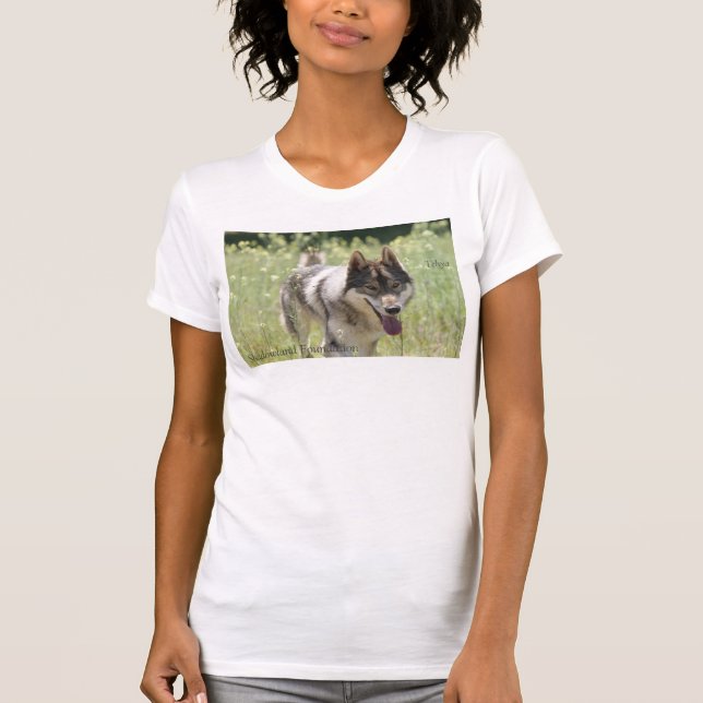 Wolf im T - Shirt der Wildnis (Vorderseite)