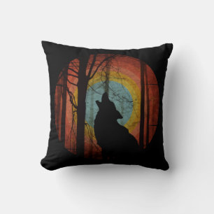 WOLF IM WALD FOREST KISSEN