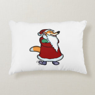 Wolf im Weihnachtsmann Kleidung Zierkissen