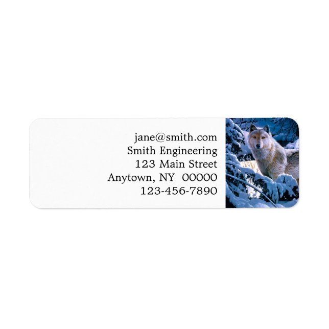 Wolf im Winter Waldmalerei (Vorne)