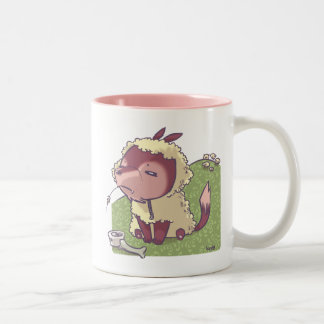 Wolf in der Kleidung des Schafs Zweifarbige Tasse