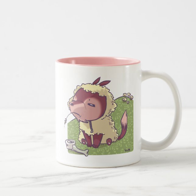 Wolf in der Kleidung des Schafs Zweifarbige Tasse (Rechts)
