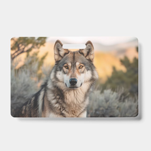 Wolf in der Natur Ausweis (Vorderseite)