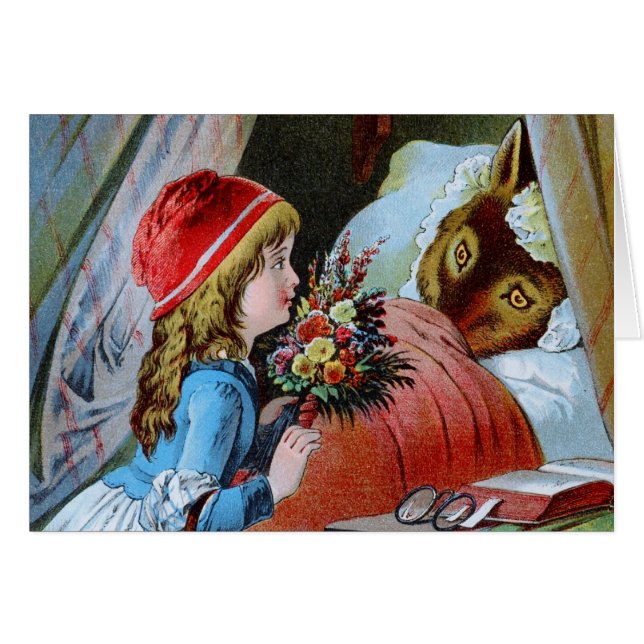 Wolf in Oma Bed (Vorderseite (Horizontal))