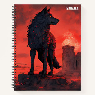 **"Wolf in Ruinen eintauchen"** Notizbuch