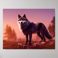 Wolf in Wilderness Decoupage Tissue Paper