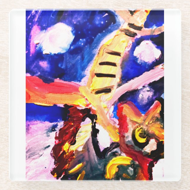 Wolf in winter  glasuntersetzer (Vorderseite)