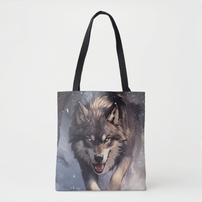Wolf in winter tasche (Vorderseite)