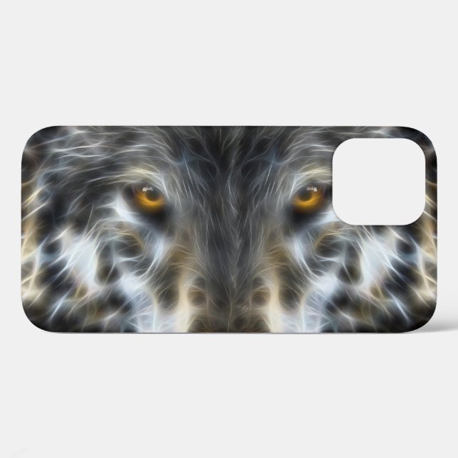 Wolf Inspirational Airbrush-Portrait Case-Mate iPhone Hülle (Rückseite (Horizontal))