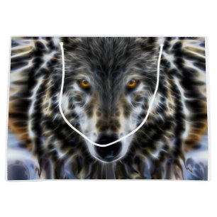 Wolf Inspirational Design Portrait Große Geschenktüte