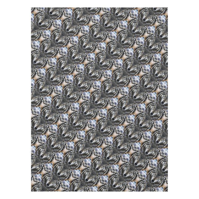 Wolf Inspirational Design Portrait Tischdecke (Vorderseite)
