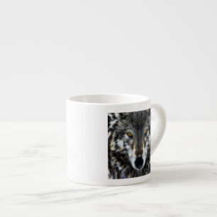 Wolf Inspirational Grafik-Portrait Espressotasse