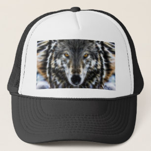 Wolf Inspirational Grafik-Portrait Truckerkappe