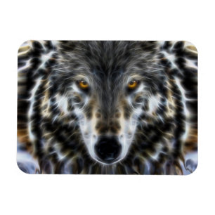 Wolf-inspirierend intensives Porträt Magnet