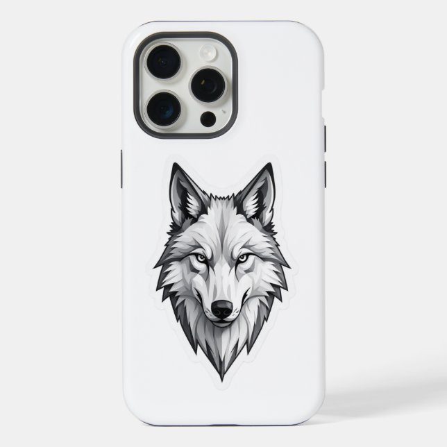 Wolf iPhone 15 Pro Max Hülle (Rückseite)