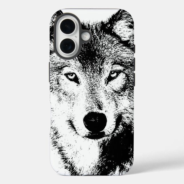 Wolf iPhone 16 Hülle (Rückseite)