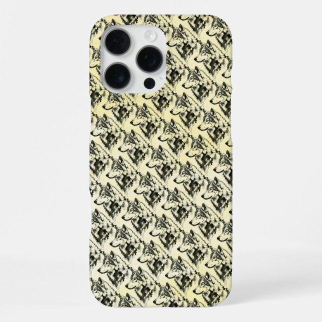 Wolf iPhone 16 Pro Max Hülle (Rückseite)