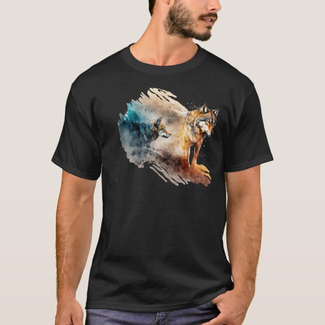 Wolf ist mein Geiststier "nice" T-Shirt (Vorderseite)