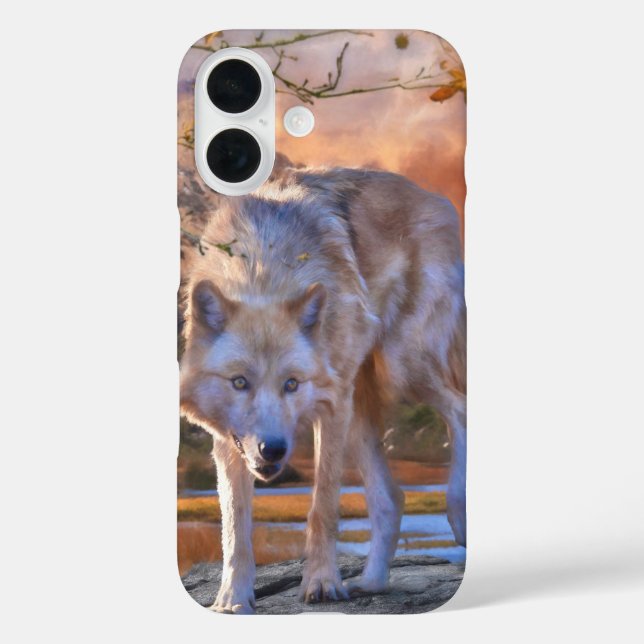 Wolf JUNTING GRUNDS iPhone 16 Hülle (Rückseite)