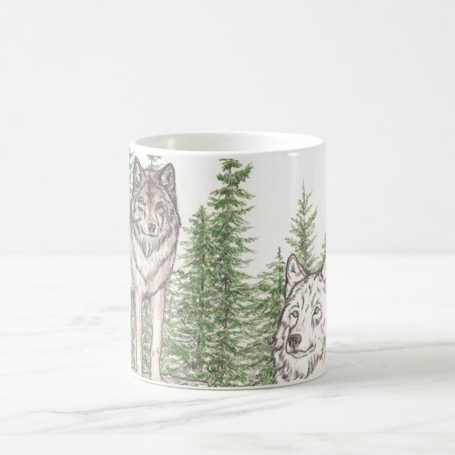 Wolf-Kaffee-Tassen-Anleitung Kaffeetasse (Mittel)