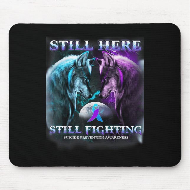 Wolf kämpft noch immer gegen Suizidprävention Mousepad (Vorne)