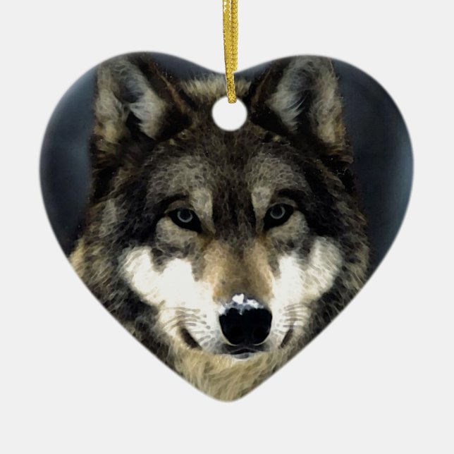 Wolf Keramikornament (Vorne)