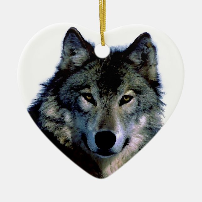 Wolf Keramikornament (Vorne)