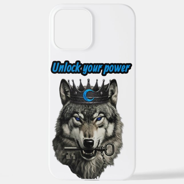 wolf king unlock your power iPhone 12 pro max hülle (Rückseite)