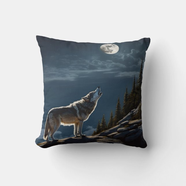 Wolf Kissen (Vorderseite)