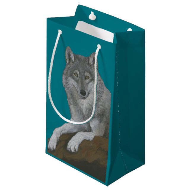 Wolf Kleine Geschenktüte (Vorderseite Schrägansicht)