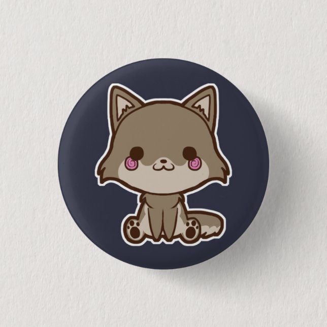 Wolf-Knopf Button (Vorderseite)