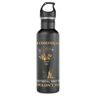Wolf kommt für alles, was sie gesagt haben, ich kö edelstahlflasche
