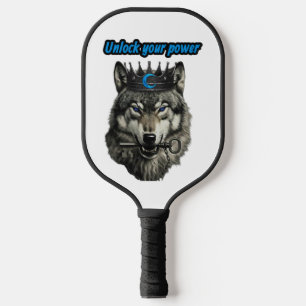 Wolf König, entfalte deine Macht Pickleball Schläger