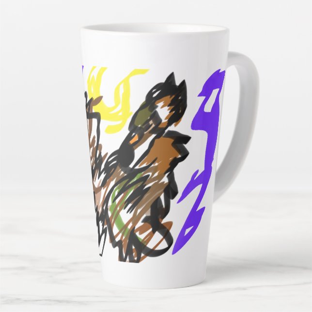 Wolf kühle Freude Milchtasse (Rechte Ecke)