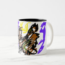 Wolf kühle Freude Zweifarbige Tasse