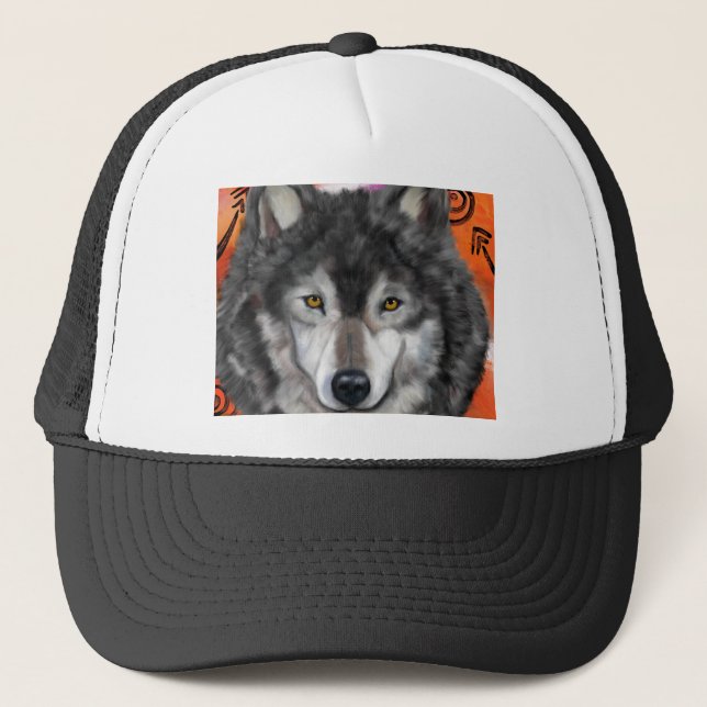 Wolf-Kunst Truckerkappe (Vorderseite)