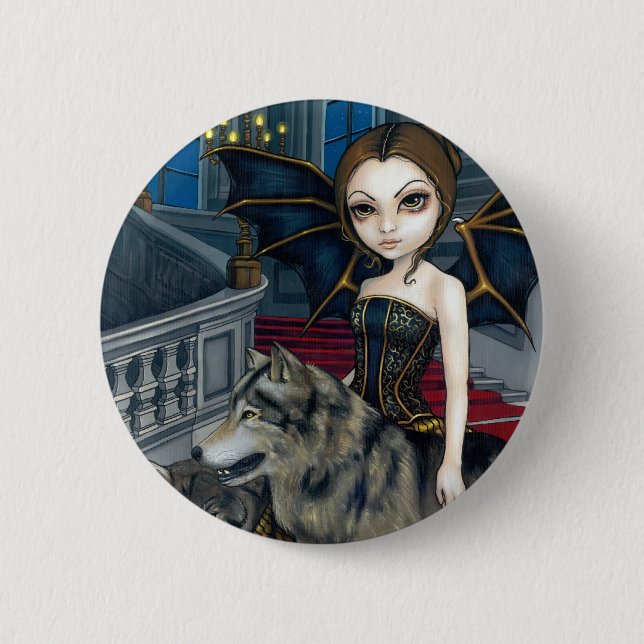 "Wolf-Landsitz-" Knopf Button (Vorderseite)