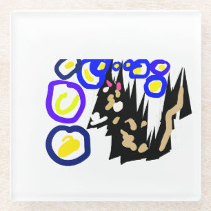 Wolf latte Halloween-Spaß Glasuntersetzer