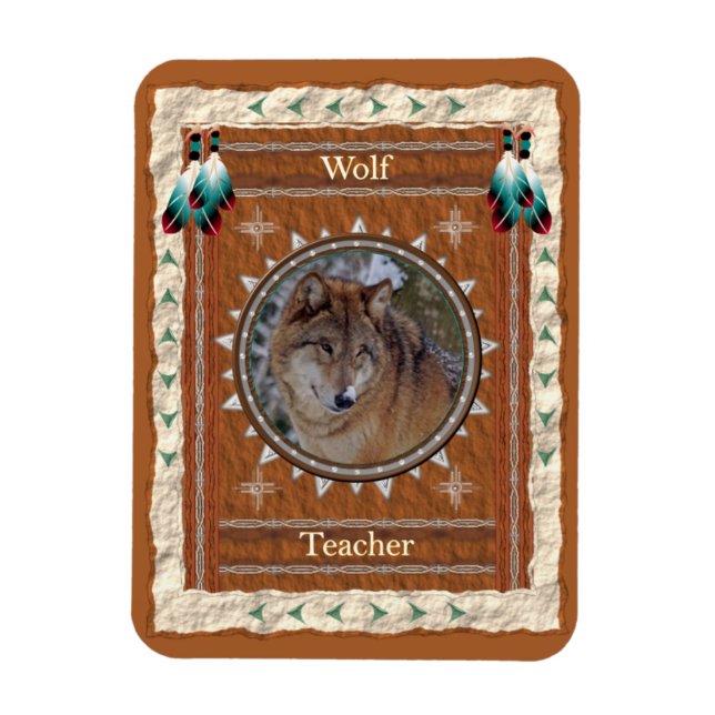 Wolf - Lehrer - Vinyl Flexi Magnet (Vertikal)