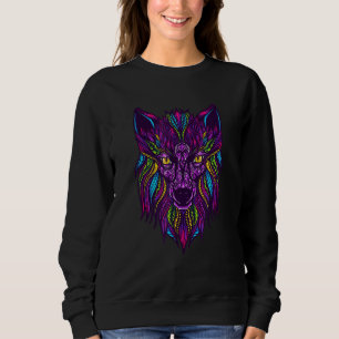Wolf Liebe Wolves Tribal Tattoo Wolf Design Sweatshirt