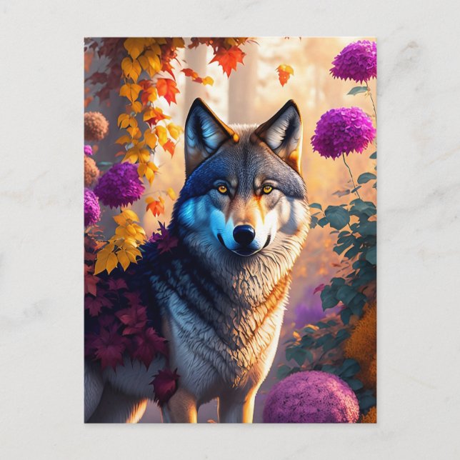 Wolf-Lieben Blume Postkarte (Vorderseite)