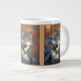 Wolf Liebhaber Kunst Jumbo-Tasse