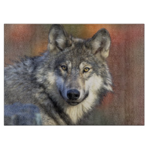 Wolf Liebhaber Kunst Schneidebrett