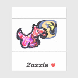 Wolf light moon aufkleber