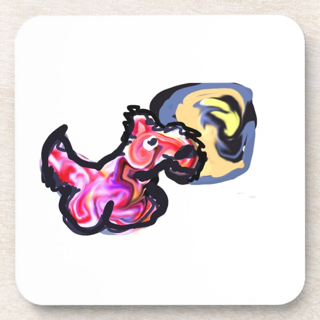 Wolf light moon  getränkeuntersetzer (Vorderseite)