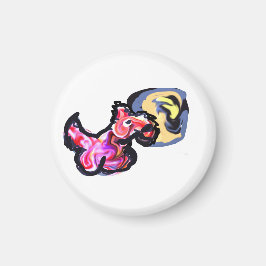 Wolf light moon magnet